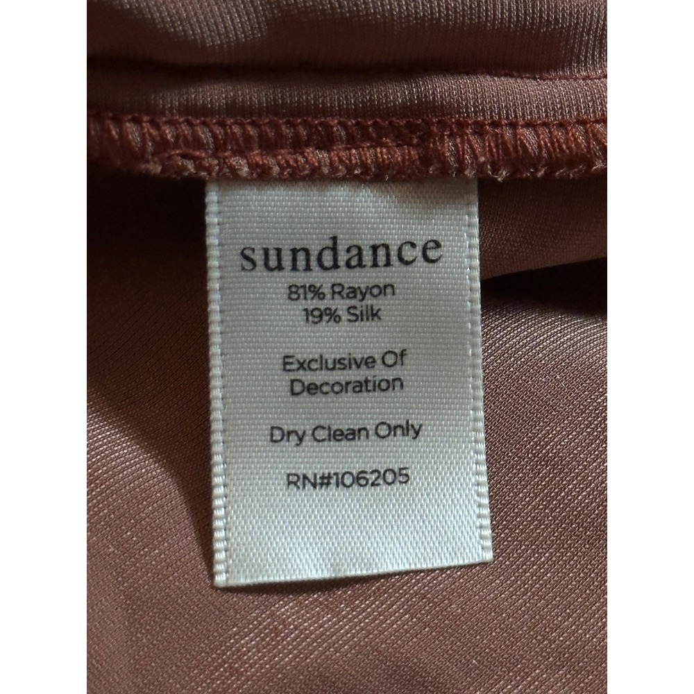 Sundance Hadley Velvet Silk Blend Lace Trim Camisole Top Rust Orange XL Boho - Picture 8 of 8